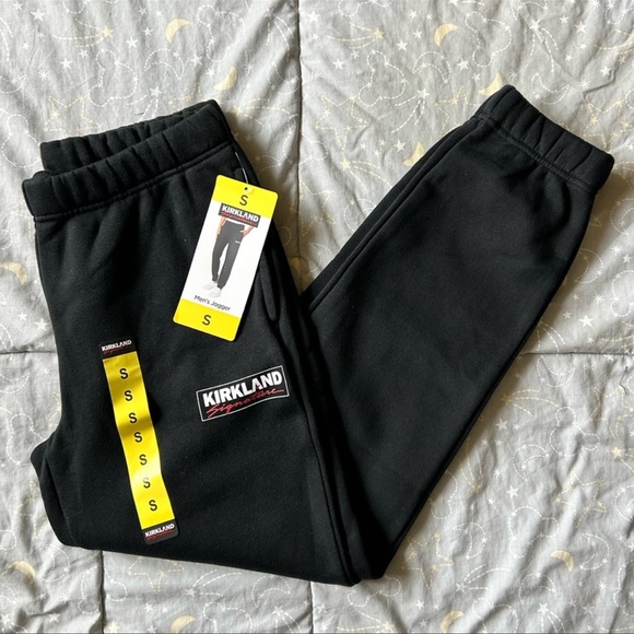 Kirkland Signature Pants Kirkland Signature Mens Logo Jogger Black